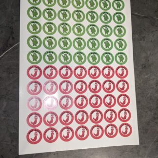 Sheet of allergy safety labels